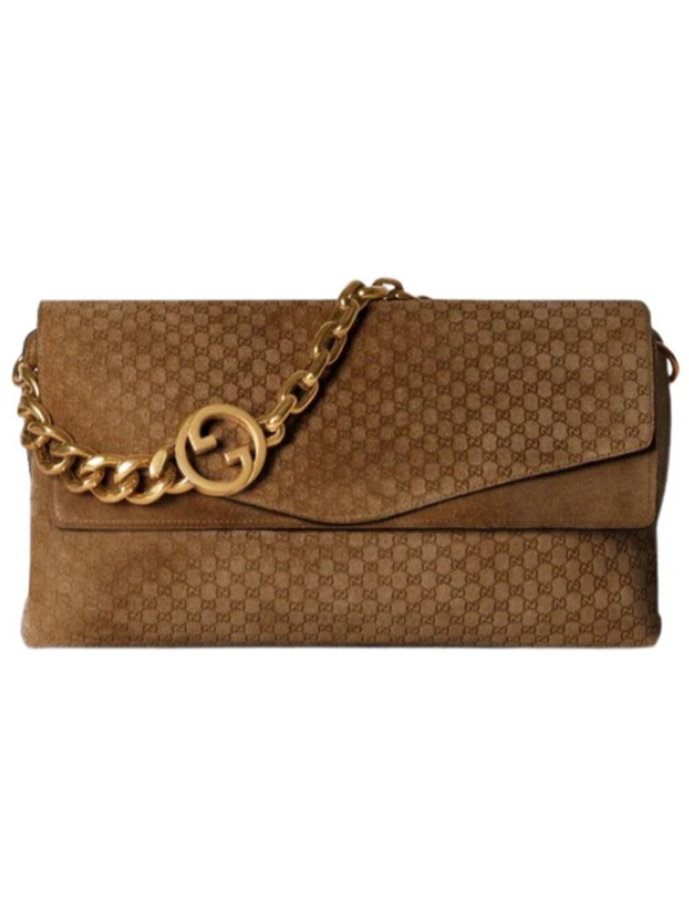 NEW GUCCI $4600 LEATHER SUEDE GG CHAIN SHOULDER BAG AUTHENITC!